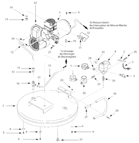 Air-Compressor Parts Diagram and Parts List for WL507901  Campbell Hausfeld Compressor